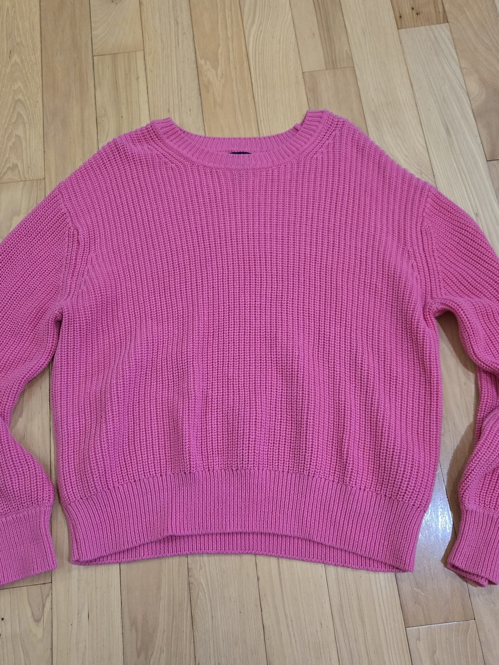 GAP Pink Crewneck Cotton Knit Sweater - Women's